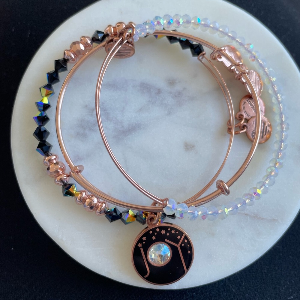Alex and Ani Joy Bracelet Set of 3 in Rose Gold
